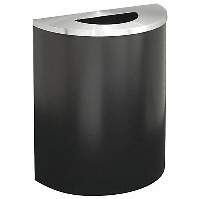 Trash Can Half Round 29 gal Black