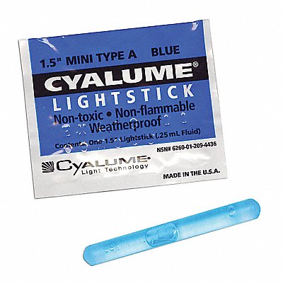 Lightstick Blue 4 hr 1-1/2 in L PK50