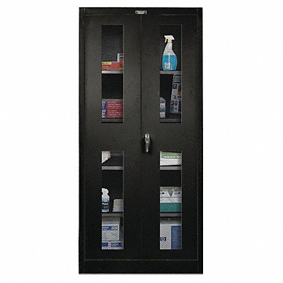 Storage Cabinet 72 x36 x18 Black 4Shlv