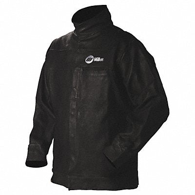 Leather Jacket Black Pigskin Leather XL
