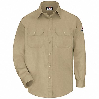 G7302 FR Long Sleeve Shirt Button Khaki 3XL