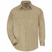 G7302 FR Long Sleeve Shirt Button Khaki 2XLT