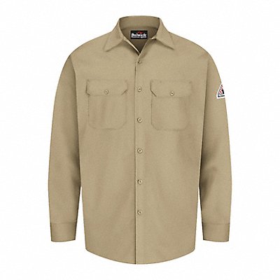 G7306 FR Long Sleeve Shirt Button Khaki M