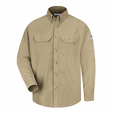 E6994 FR Long Sleeve Shirt Button Khaki 2XLT