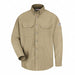 E6994 FR Long Sleeve Shirt Button Khaki LT