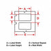 Label Red 3inWx1inH