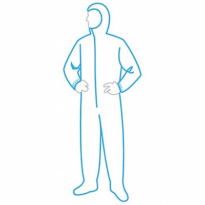 Hooded Disposable Coveralls 2XL Wht PK25