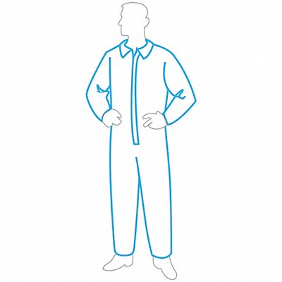 Collared Disposable Coveralls XL Wh PK25