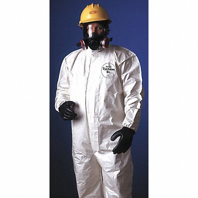 Hooded Disposable Coveralls 3XL Wht PK12