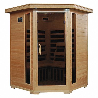 Sauna Corner 3 ppl Carbon Heater Hemlock