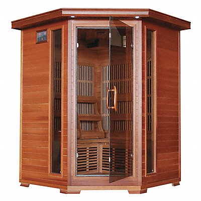 Sauna Corner 3 ppl Carbon Heater Cedar