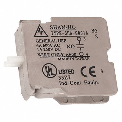N/O Contact 1-1/2 L 1-1/4 H 21/32 W