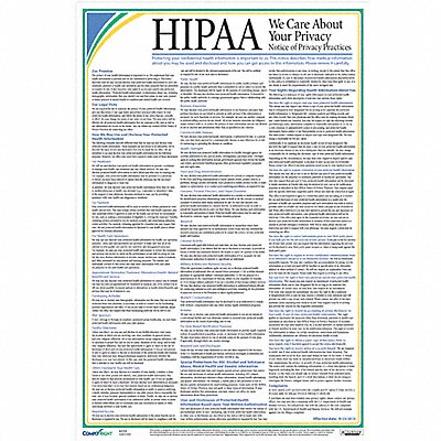 Notice of Privacy Practices Poster 12inH