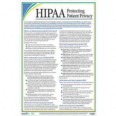 Patient Privacy Poster 12 in H