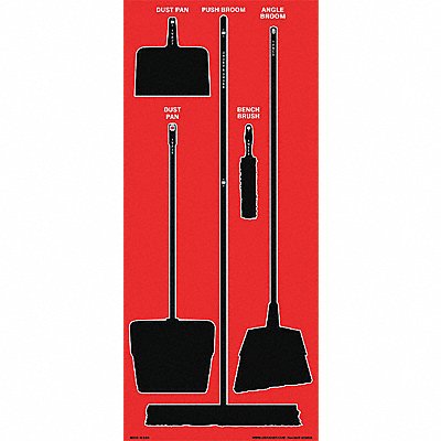 Shadow Board Accu-Shield Red 68 in H