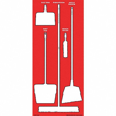 Shadow Board Combo Kit Whte Wall Mountng