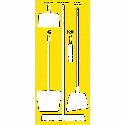 Shadow Board Combo Kit Yellow White Wall