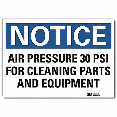 Notice Sign 7 in x 10 in Rflct Sheeting
