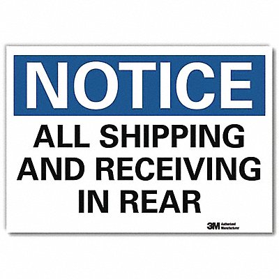 Notice Sign 7 in x 10 in Rflct Sheeting
