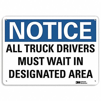 Rflct Loading Unload Sign 10x14in Alum