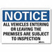 Notice Sign 7inx10in Reflective Sheeting