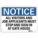 Notice Sign 7 in x 10 in Aluminum