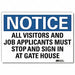 Notice Sign 7inx10in Reflective Sheeting