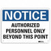 Notice Sign 10 inx14 in Aluminum
