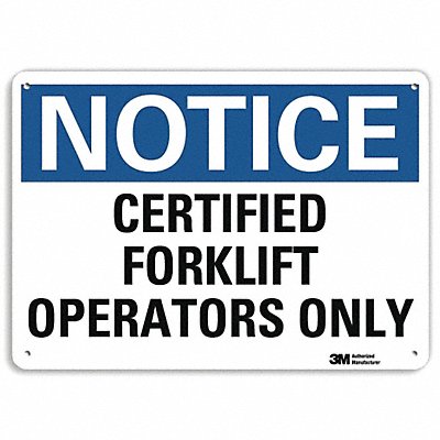 Notice Sign 7 inx10 in Plastic