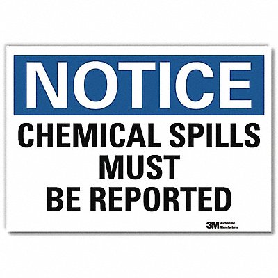 Notice Sign 7 in x 10 in Rflct Sheeting