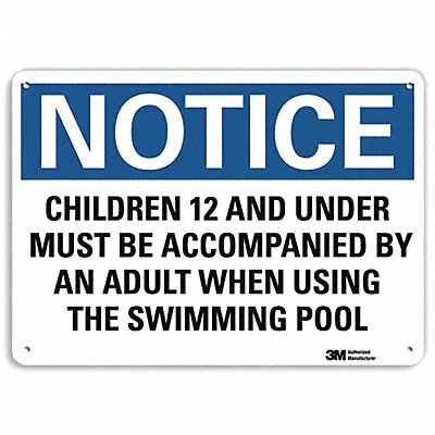 Notice Sign 10 in x 14 in Aluminum