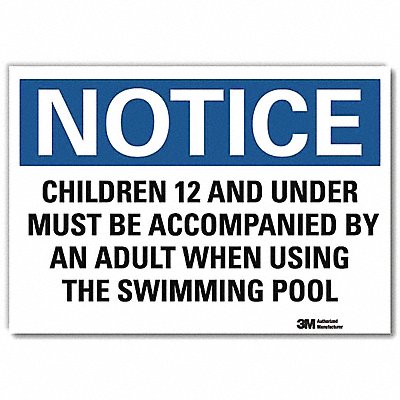 Notice Sign 5 in x 7 in Rflct Sheeting