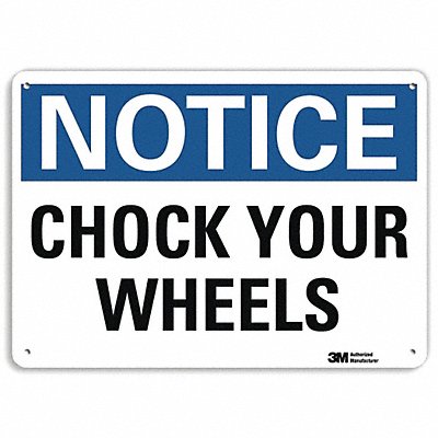 Notice Sign 10 inx14 in Aluminum