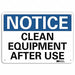 Notice Sign 10 in x 14 in Plastic