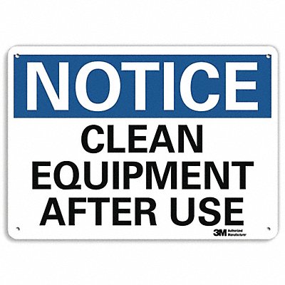 Notice Sign 7 inx10 in Plastic