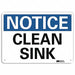 Notice Sign 7 in x 10 in Aluminum