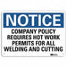 Notice Sign 10 inx14 in Plastic