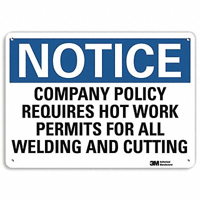 Notice Sign 10 inx14 in Aluminum