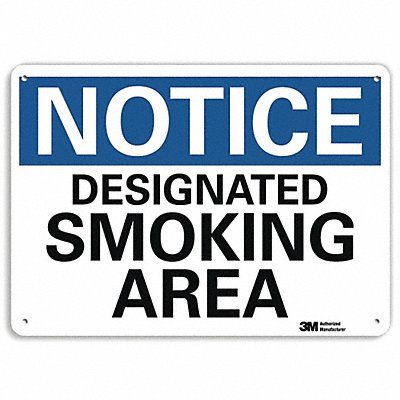Notice Sign 7 in x 10 in Aluminum
