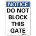 Notice Sign 14 in x 10 in Aluminum