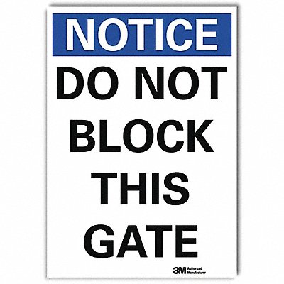 Notice Sign 7inx5in Reflective Sheeting
