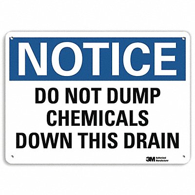 Notice Sign 7 in x 10 in Aluminum