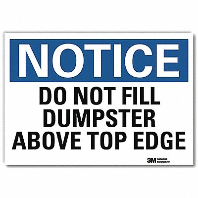 Notice Sign 7inx10in Reflective Sheeting