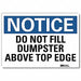 Notice Sign 7inx10in Reflective Sheeting