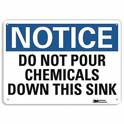 Notice Sign 7 in x 10 in Aluminum