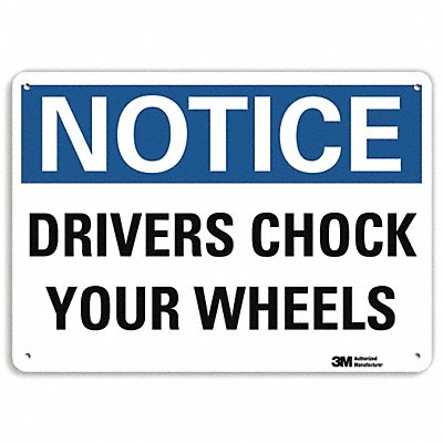 Notice Sign 10 inx14 in Plastic