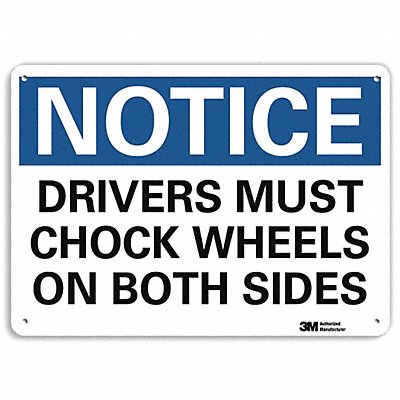Notice Sign 10 in x 14 in Plastic