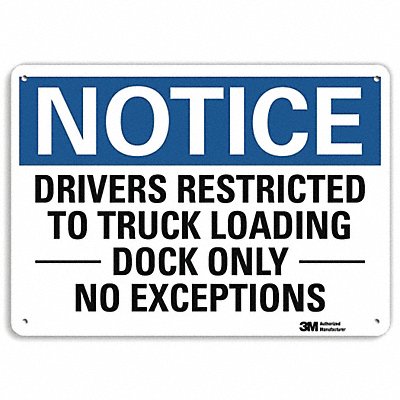 Notice Sign 7 in x 10 in Aluminum