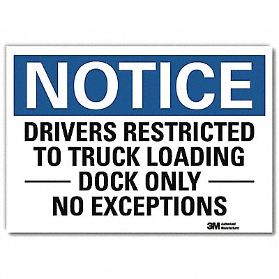 Notice Sign 7 in x 10 in Rflct Sheeting
