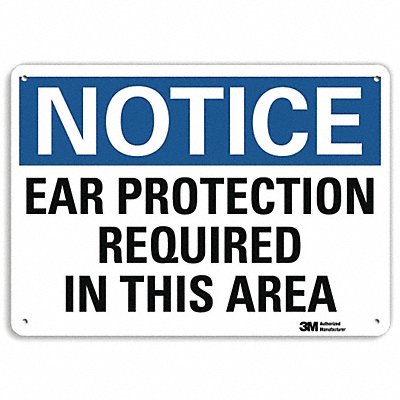 Notice Sign 10 in x 14 in Plastic